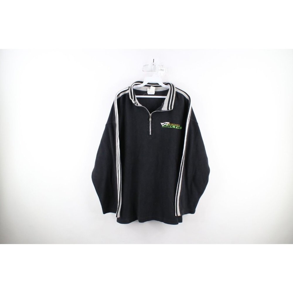Vtg 90s Arctic Cat Arcticwear Mens Large Faded Spell Out Half Zip Sweater USA